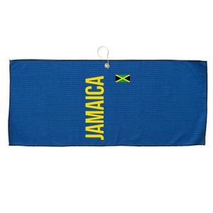 Jamaica Flag Athletic Soccer Football Sports Jersey Large Microfiber Waffle Golf Towel