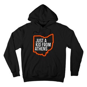 Just From Athens Ohio Cincinnati Burroh Orange Black Hoodie