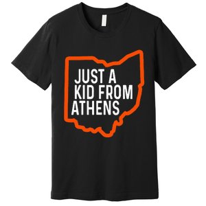 Just From Athens Ohio Cincinnati Burroh Orange Black Premium T-Shirt