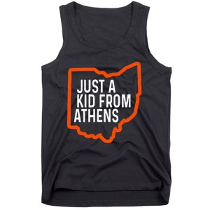 Just From Athens Ohio Cincinnati Burroh Orange Black Tank Top