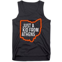 Just From Athens Ohio Cincinnati Burroh Orange Black Tank Top