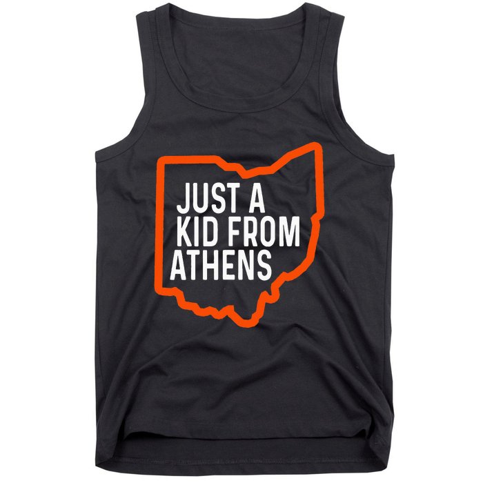 Just From Athens Ohio Cincinnati Burroh Orange Black Tank Top