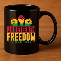 Juneteenth Freedom Art 11oz C Handle Ceramic Mug