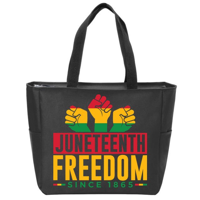 Juneteenth Freedom Art Zip Tote Bag