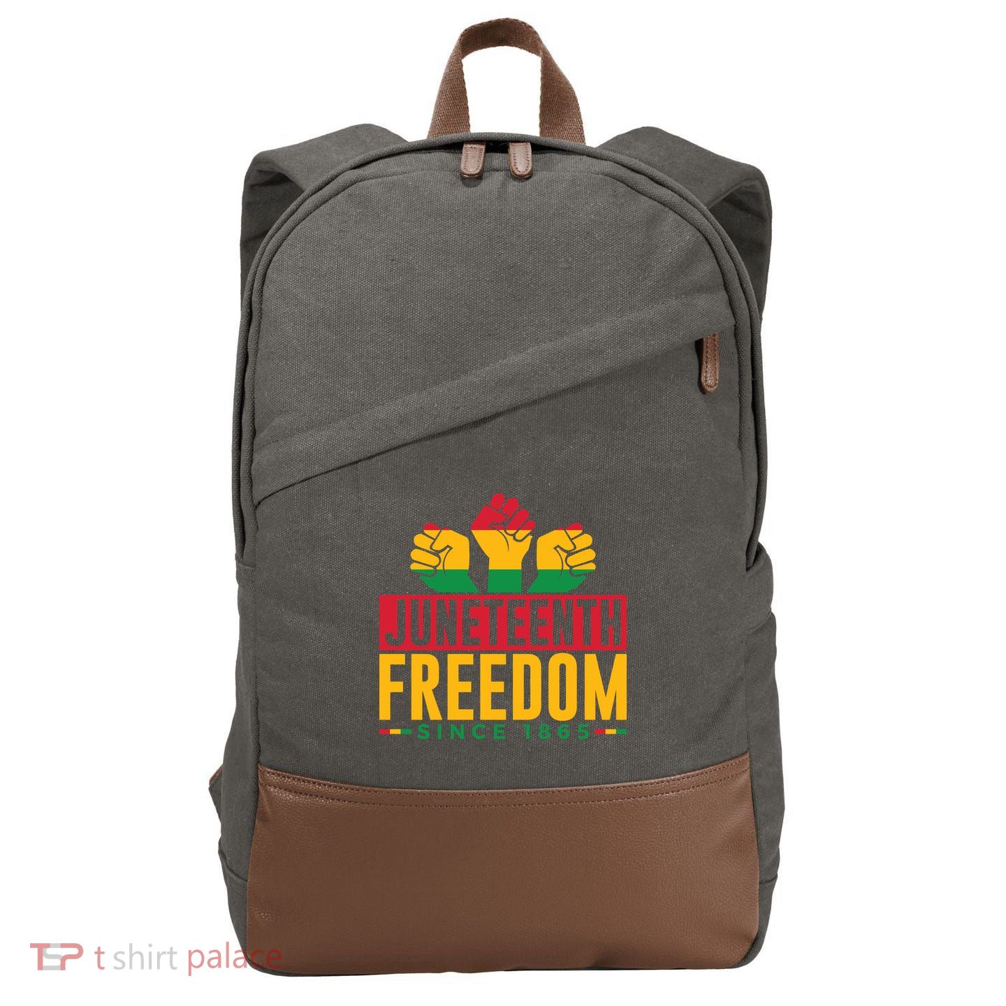 Juneteenth Freedom Art Cotton Canvas Backpack