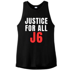 Justice For All J6 Red White And Blue, Freedom, First Amendment Ladies PosiCharge Tri-Blend Wicking Tank