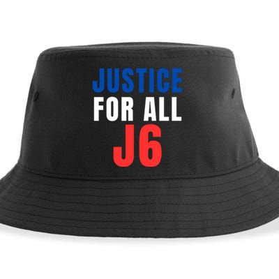 Justice For All J6 Red White And Blue, First Amendment, Freedom Sustainable Bucket Hat