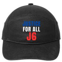 Justice For All J6 Red White And Blue, First Amendment, Freedom 7-Panel Snapback Hat