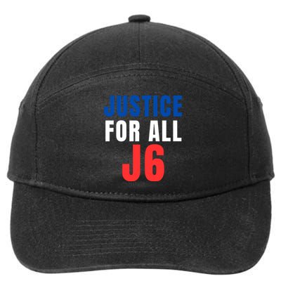 Justice For All J6 Red White And Blue, First Amendment, Freedom 7-Panel Snapback Hat