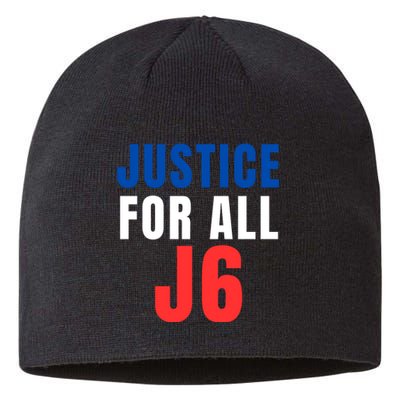 Justice For All J6 Red White And Blue, First Amendment, Freedom Sustainable Beanie