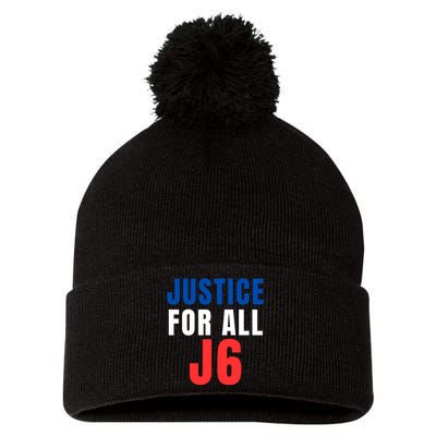 Justice For All J6 Red White And Blue, First Amendment, Freedom Pom Pom 12in Knit Beanie