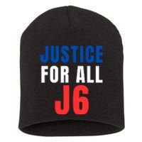 Justice For All J6 Red White And Blue, First Amendment, Freedom Short Acrylic Beanie