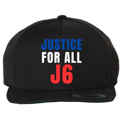 Justice For All J6 Red White And Blue, First Amendment, Freedom Wool Snapback Cap