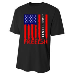 Juneteenth Freeish American Flag Performance Sprint T-Shirt