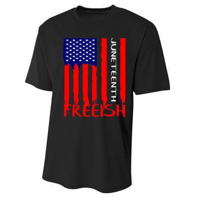 Juneteenth Freeish American Flag Performance Sprint T-Shirt