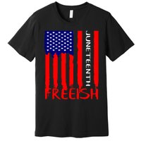 Juneteenth Freeish American Flag Premium T-Shirt