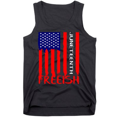 Juneteenth Freeish American Flag Tank Top