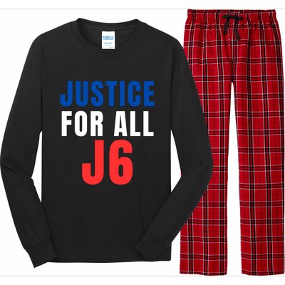 Justice For All J6, Red White And Blue, First Amendment, Freedom Long Sleeve Pajama Set