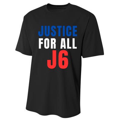 Justice For All J6, Red White And Blue, First Amendment, Freedom Performance Sprint T-Shirt