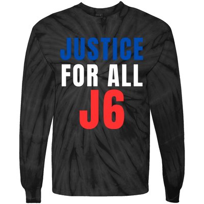 Justice For All J6, Red White And Blue, First Amendment, Freedom Tie-Dye Long Sleeve Shirt