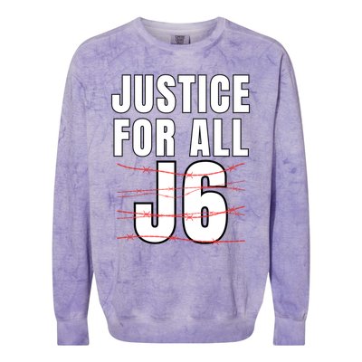 Justice For All J6, First Amendment, J6, Freedom Colorblast Crewneck Sweatshirt