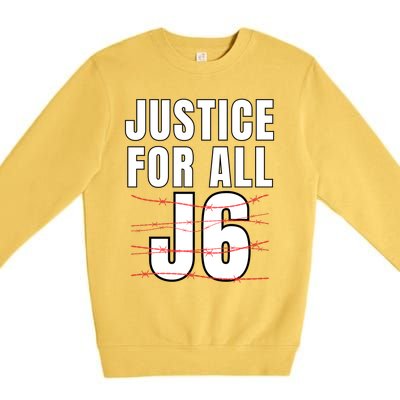 Justice For All J6, First Amendment, J6, Freedom Premium Crewneck Sweatshirt