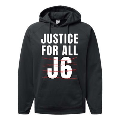 Justice For All J6, First Amendment, J6, Freedom Performance Fleece Hoodie