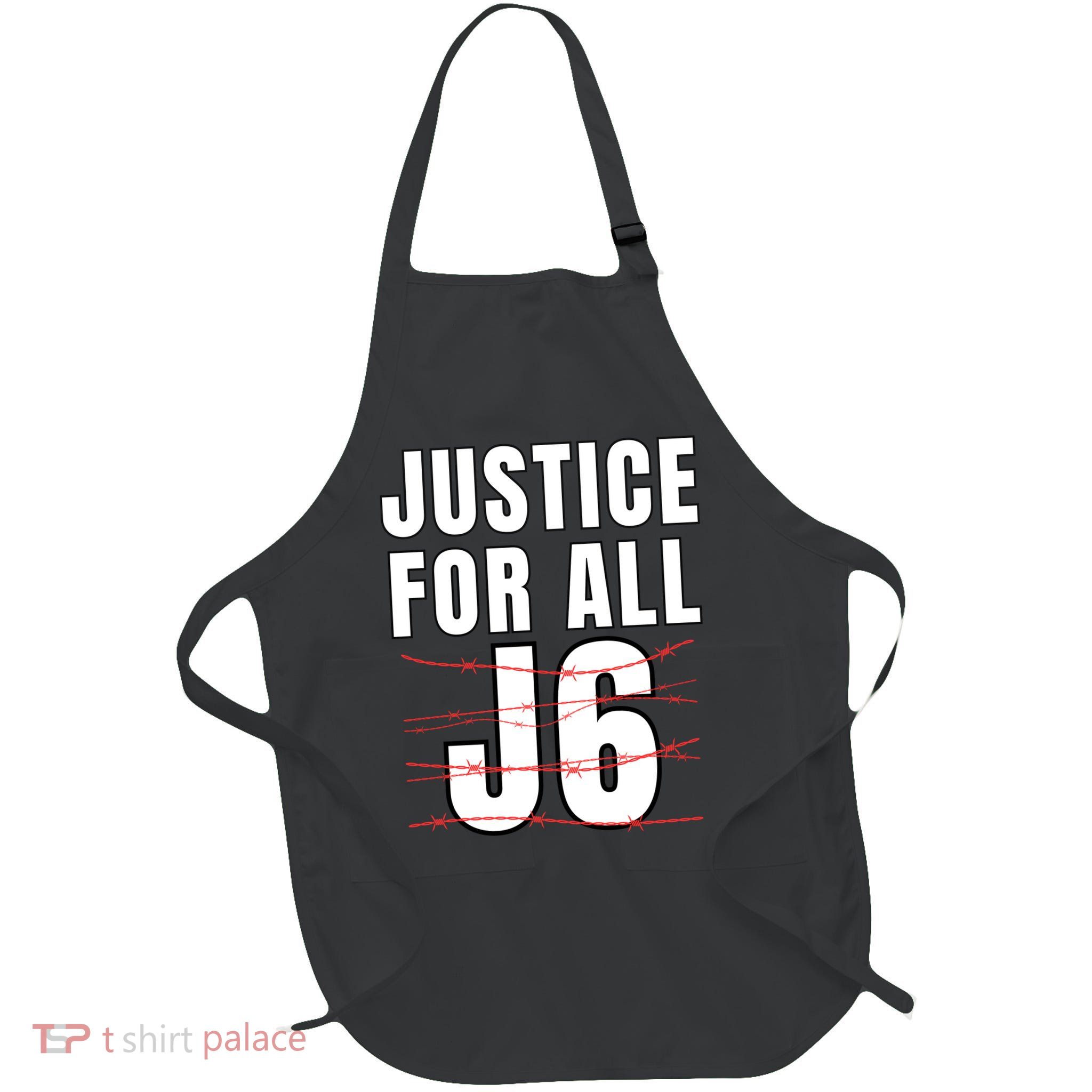 Justice For All J6, First Amendment, J6, Freedom Full-Length Apron With Pockets