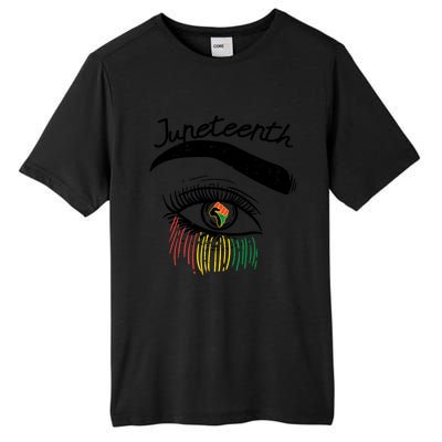 Juneteenth Flag African Eye June 19th Black Pride Women Gift Tall Fusion ChromaSoft Performance T-Shirt