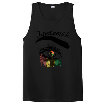 Juneteenth Flag African Eye June 19th Black Pride Women Gift PosiCharge Competitor Tank