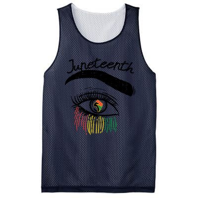 Juneteenth Flag African Eye June 19th Black Pride Women Gift Mesh Reversible Basketball Jersey Tank