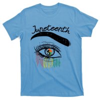 Juneteenth Flag African Eye June 19th Black Pride Women Gift T-Shirt