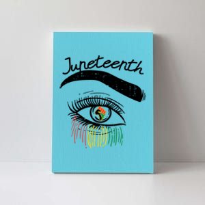 Juneteenth Flag African Eye June 19th Black Pride Women Gift Canvas