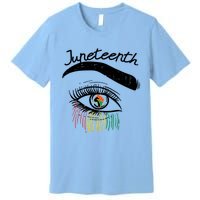 Juneteenth Flag African Eye June 19th Black Pride Women Gift Premium T-Shirt