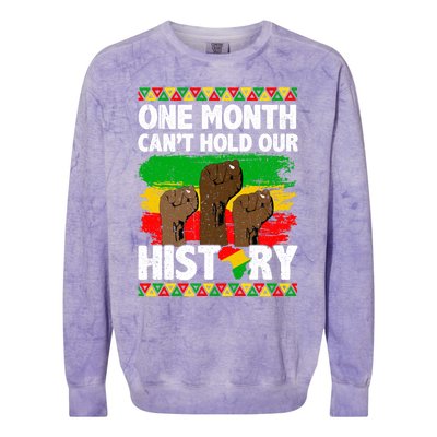 Juneteenth Fist African Black Lives Matter History Blm Funny Gift Colorblast Crewneck Sweatshirt