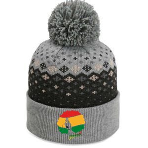 Juneteenth Female Afro African American The Baniff Cuffed Pom Beanie