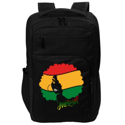 Juneteenth Female Afro African American Impact Tech Backpack