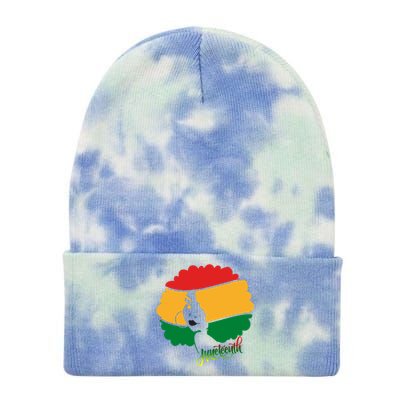 Juneteenth Female Afro African American Tie Dye 12in Knit Beanie