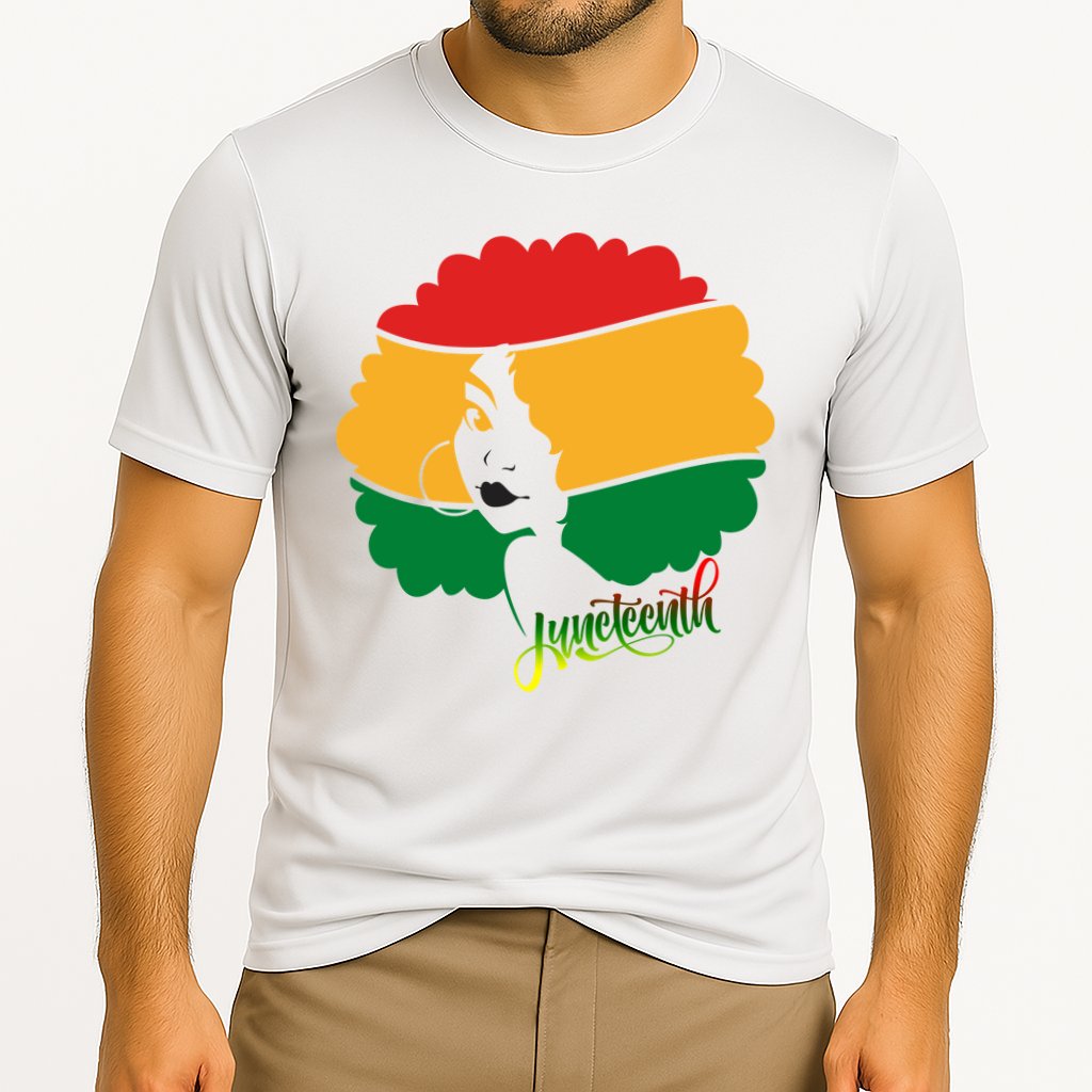 Juneteenth Female Afro African American Cooling Performance Crew T-Shirt