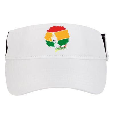 Juneteenth Female Afro African American Adult Drive Performance Visor