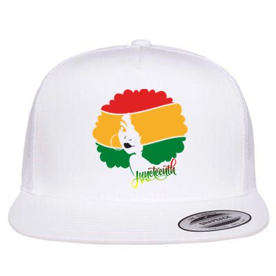 Juneteenth Female Afro African American Flatbill Hat