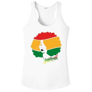 Juneteenth Female Afro African American Ladies PosiCharge Competitor Racerback Tank