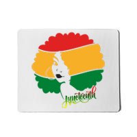 Juneteenth Female Afro African American Mousepad