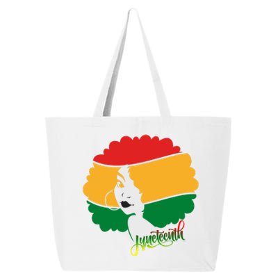 Juneteenth Female Afro African American 25L Jumbo Tote