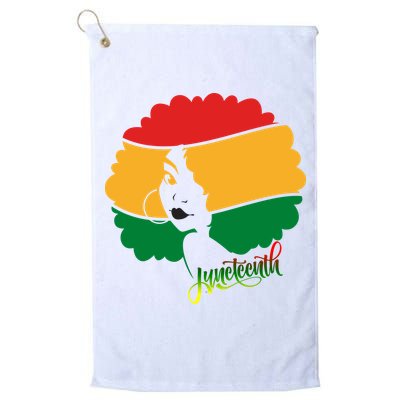 Juneteenth Female Afro African American Golf Towel
