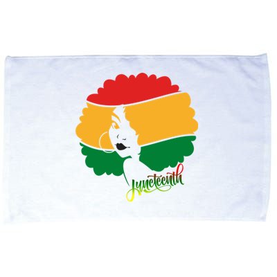 Juneteenth Female Afro African American Microfiber Hand Towel