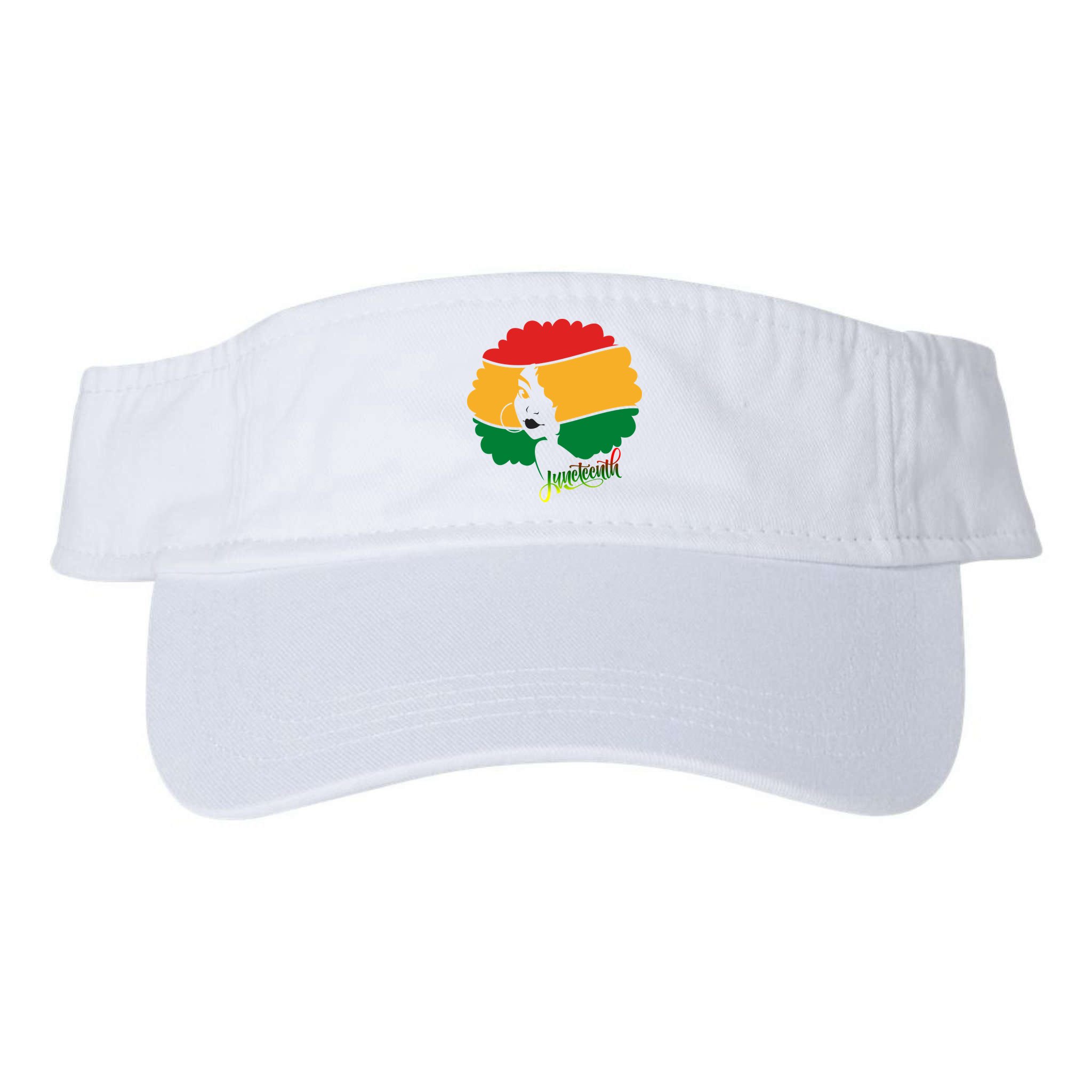 Juneteenth Female Afro African American Visor