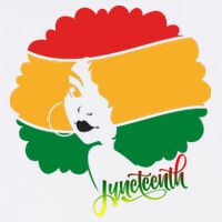 Juneteenth Female Afro African American Visor