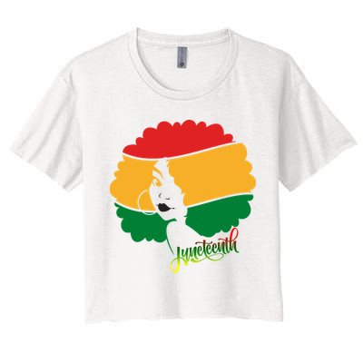Juneteenth Female Afro African American Crop Top
