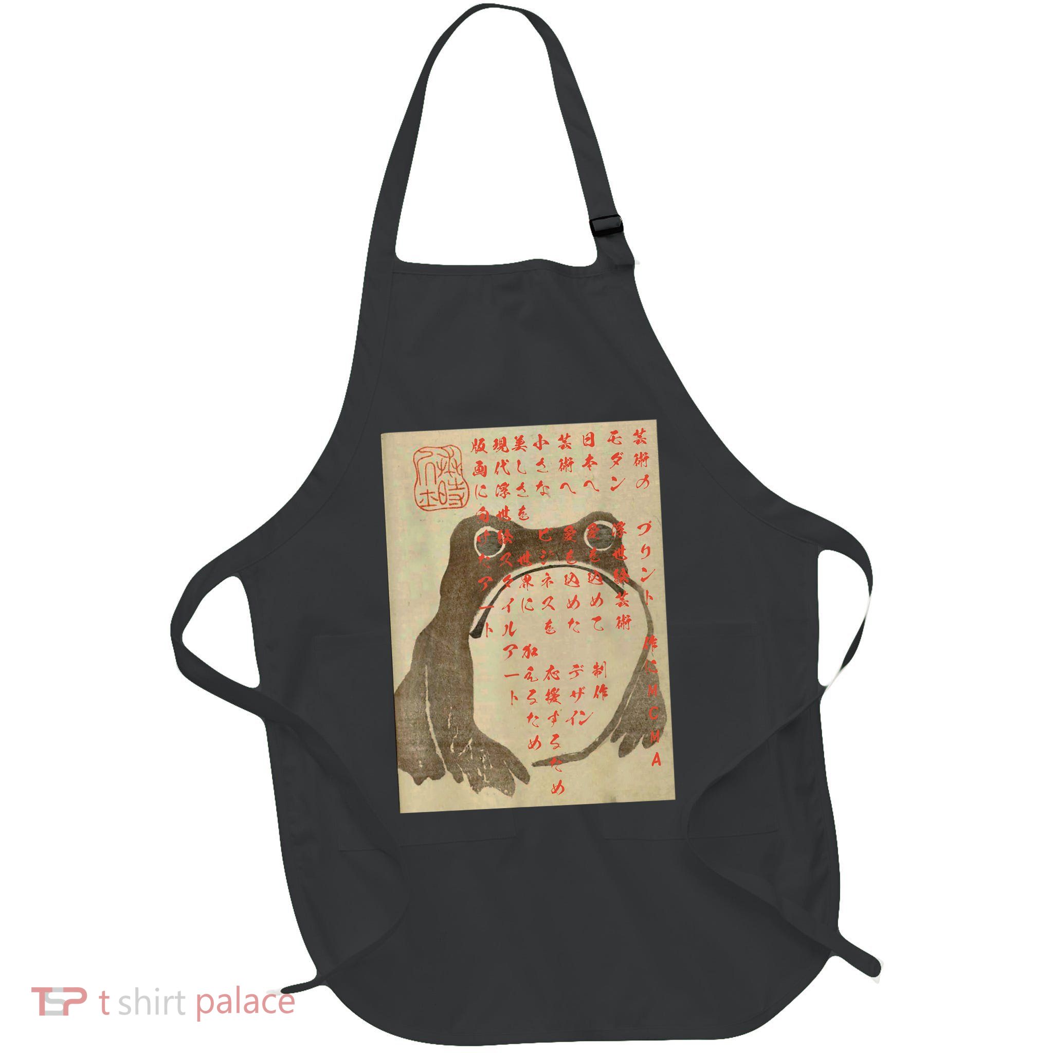 Japanese Frog Art Ukiyoe Print Apron